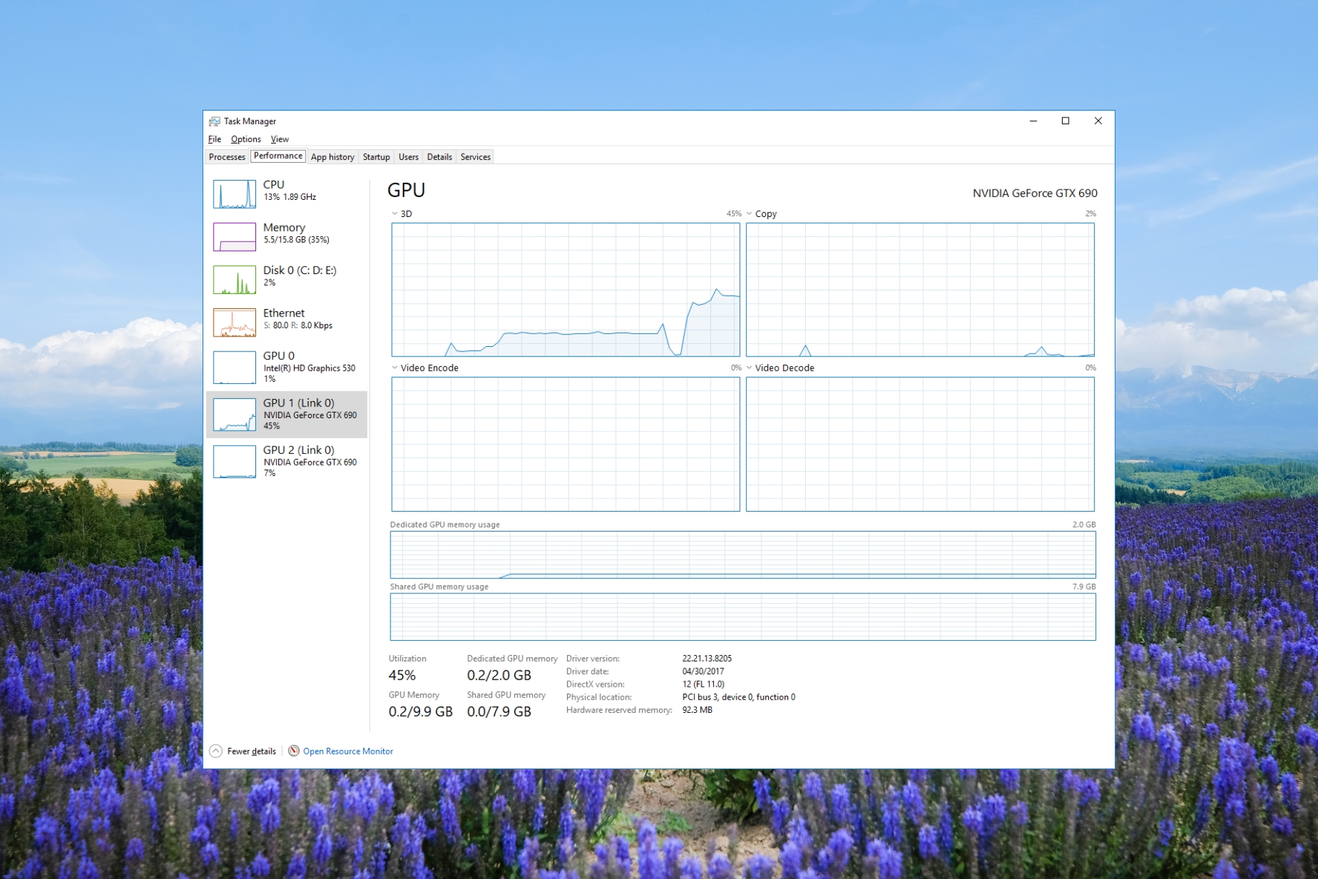 FIx gpu not showing up in task manager