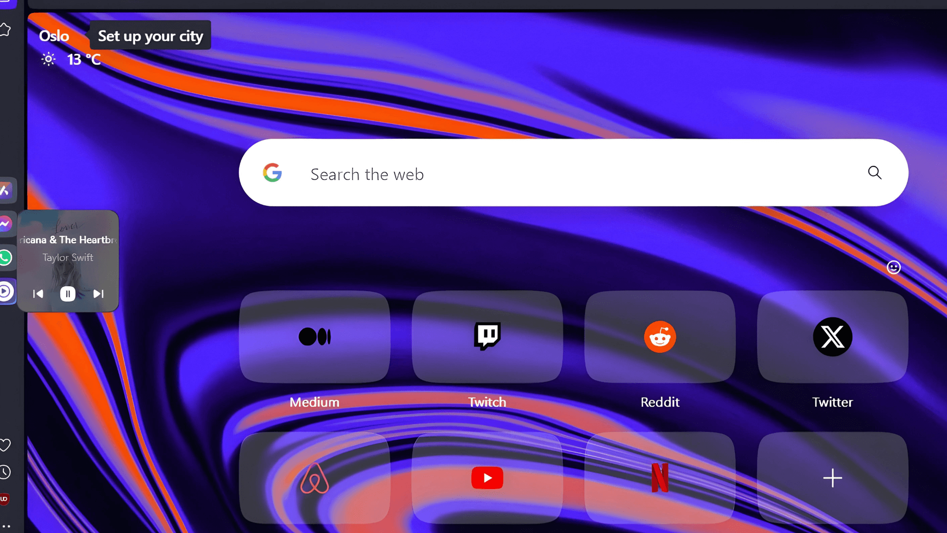 Opera browser mini player sidebar redesign