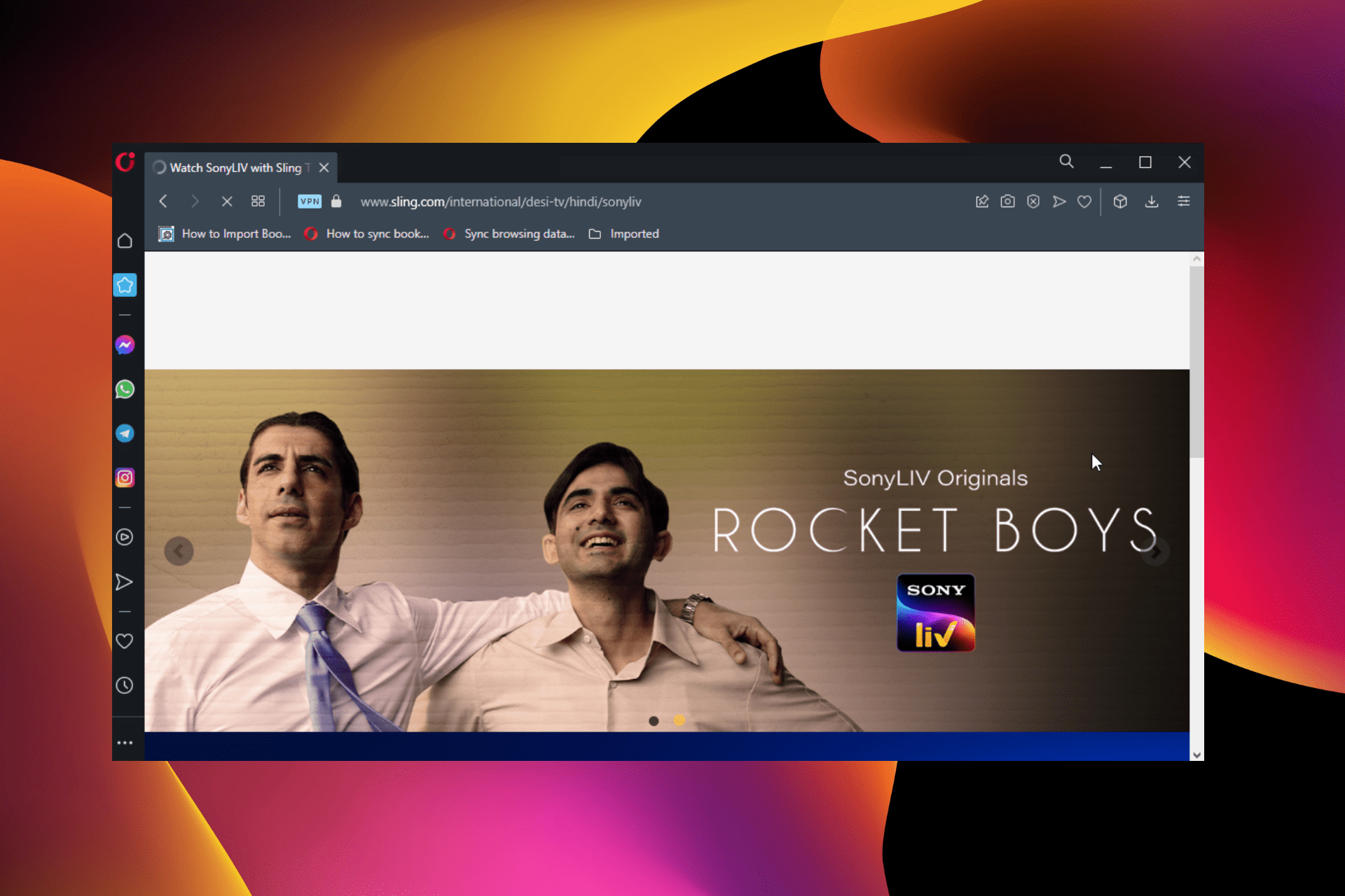 sonyliv browser