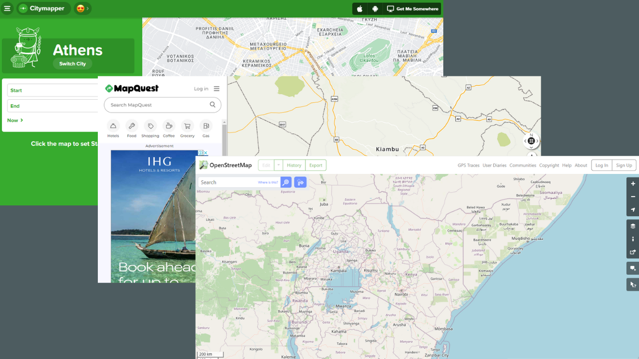 Google Maps Alternative Windows